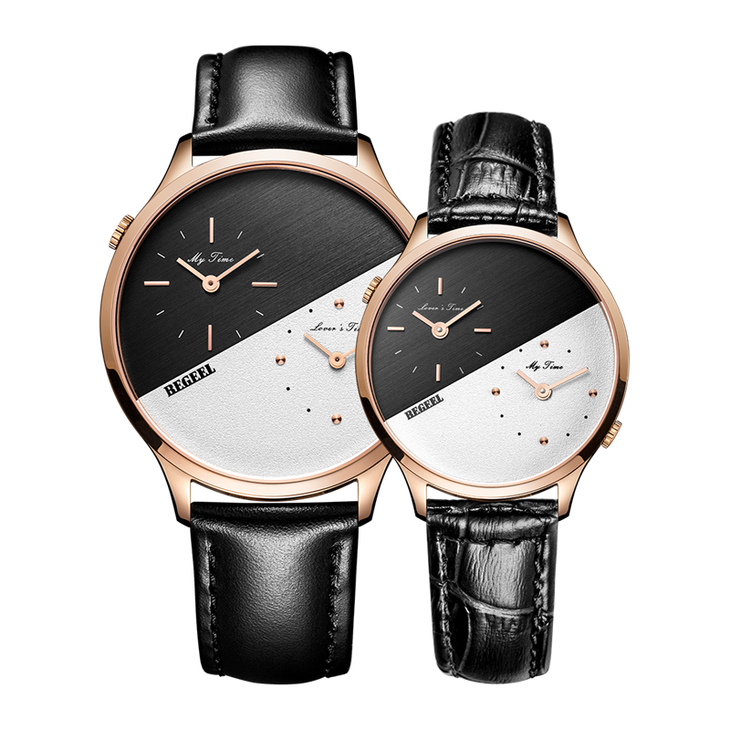 BEGEEL賓爵天生一對情侶石英腕表