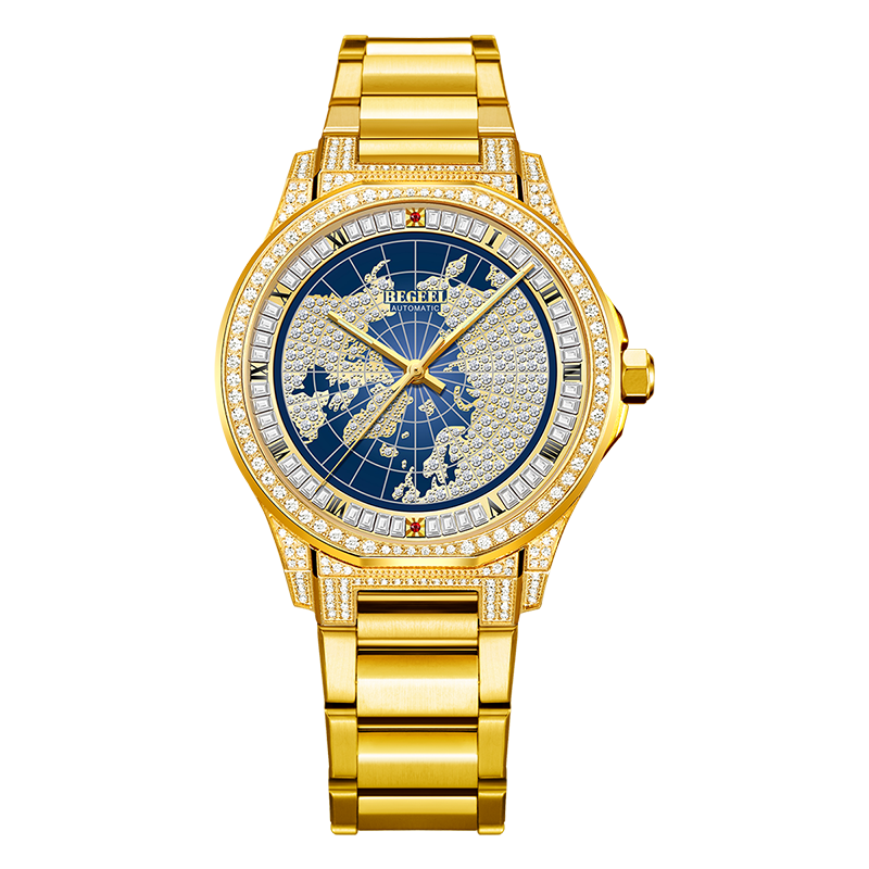 BEGEEL賓爵鎏金星球男士機械腕表